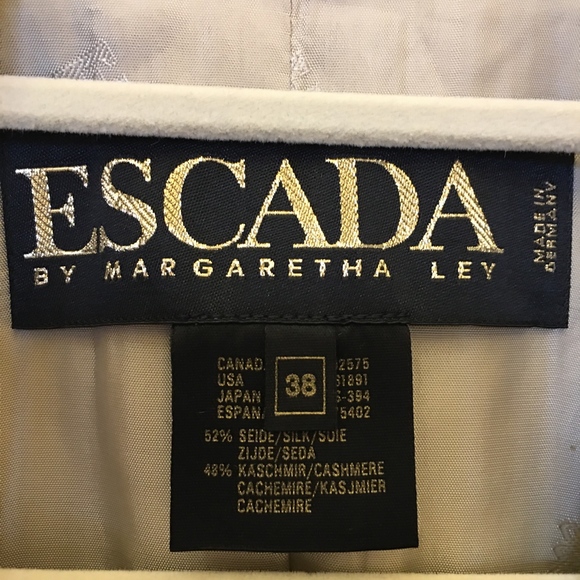 Escada Beige Cashmere Blend Blazer 8 M - Picture 4 of 7